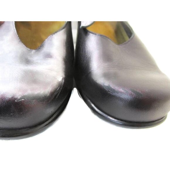 Naot Pleasure Mary Jane Wedge Black Shimmer US 10 EU 40 Leather Cork Bed - Picture 15 of 16